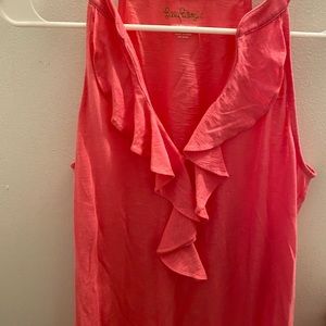 Lilly Pulitzer sleeveless ruffle top